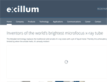 Tablet Screenshot of excillum.com